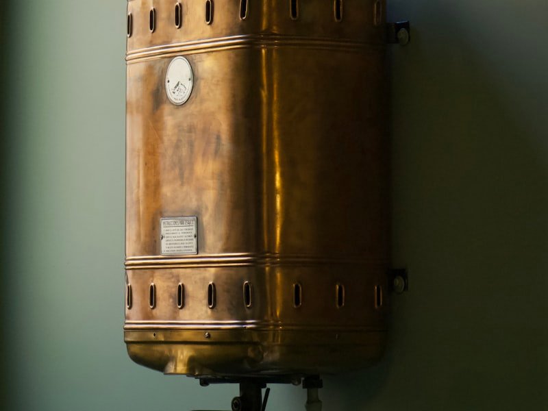 Residential hot water heater tank installation