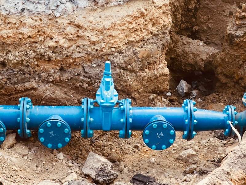 Sewer lateral pipe exposed for a backwater valve install